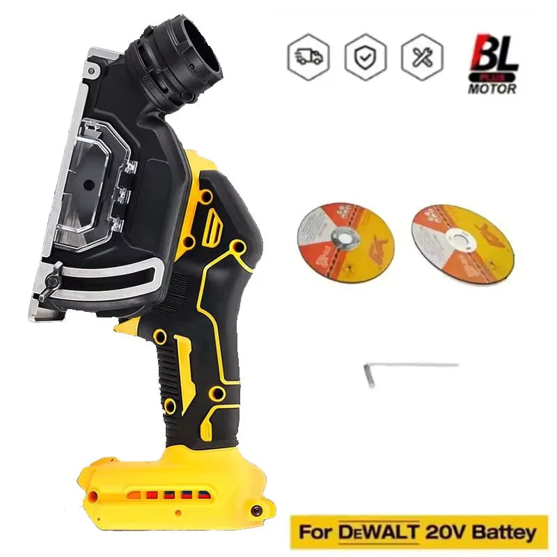 Fit for DeWALT 20V Battery Cordless Angle Grinder 3 Inch Handle CUT OFF Electirc Cutting Mini Circular Saw Machine Power Tools