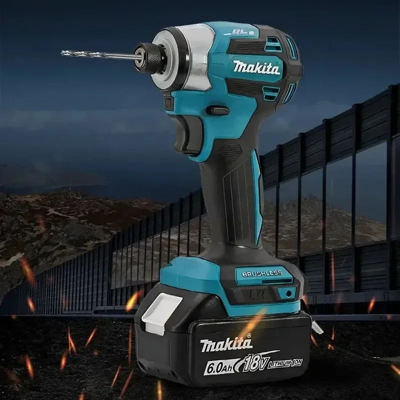 Makita DTD173 Brushless Impact Driver Rechargeable Screwdriver Drills Cordless Power Tools 18V BL Motor Tools Battery 18V6.0Ah