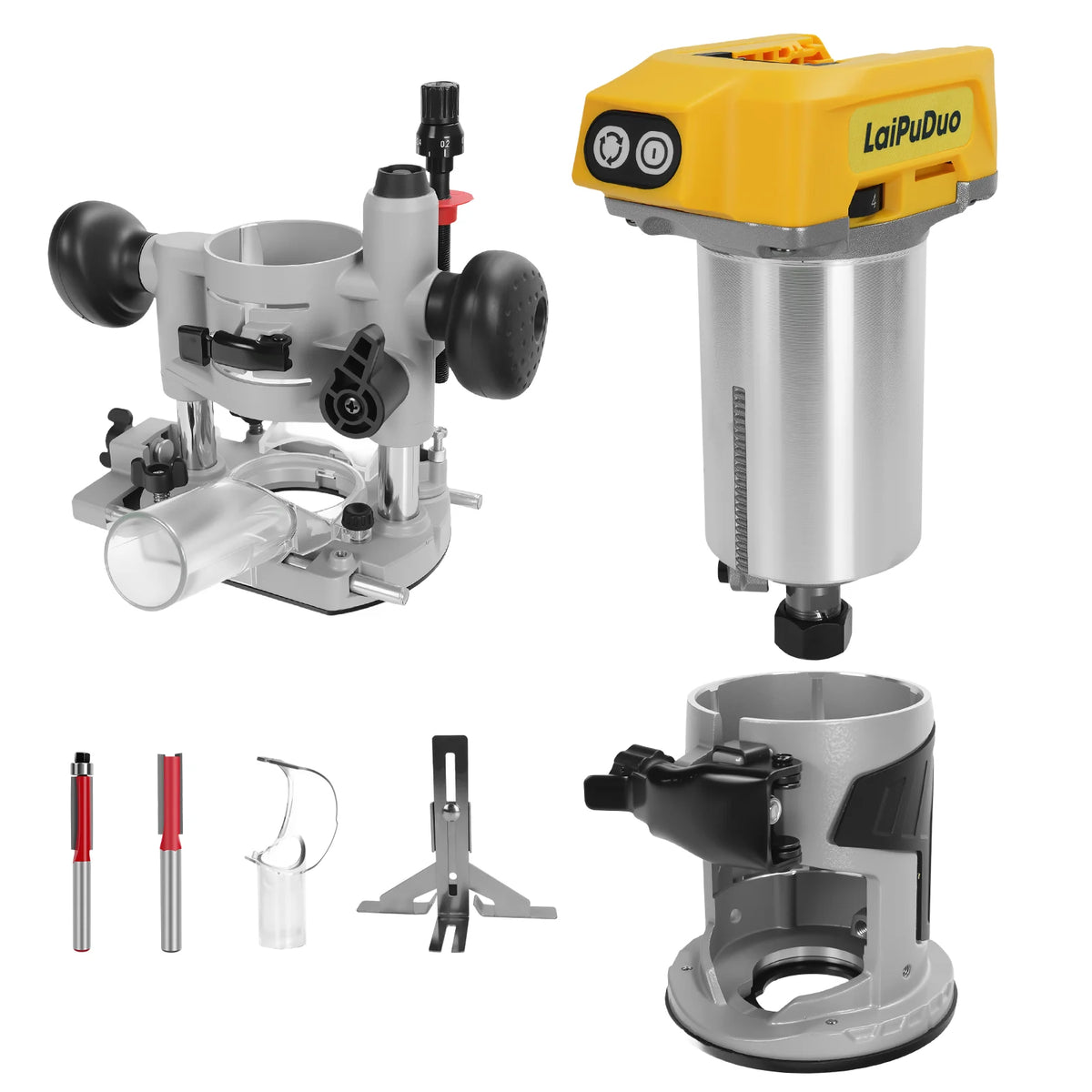 Brushless Wood Router Wood Trimmer Cordless Woodworking Slotting Milling Engraving Machine Power Tool For Dewalt 20V Battery Pin