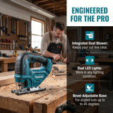 Makita DJV182 18V Cordless Jig Saw Bare Tool Electric Saw with Blades for Wood Metal Cutting Makita 18V Battery Compatible