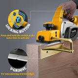 Brushless Electric Planer 82mm Cordless Woodworking Handheld Planer DIY Wood Smoothing Grooving for Dewalt 20V Battery Pin