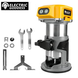 5 Speed Electric Trimming Machine 30000rpm Woodworking Milling Engraving Wood Trimmer Power Tools For Dewalt 20V Battery Pin