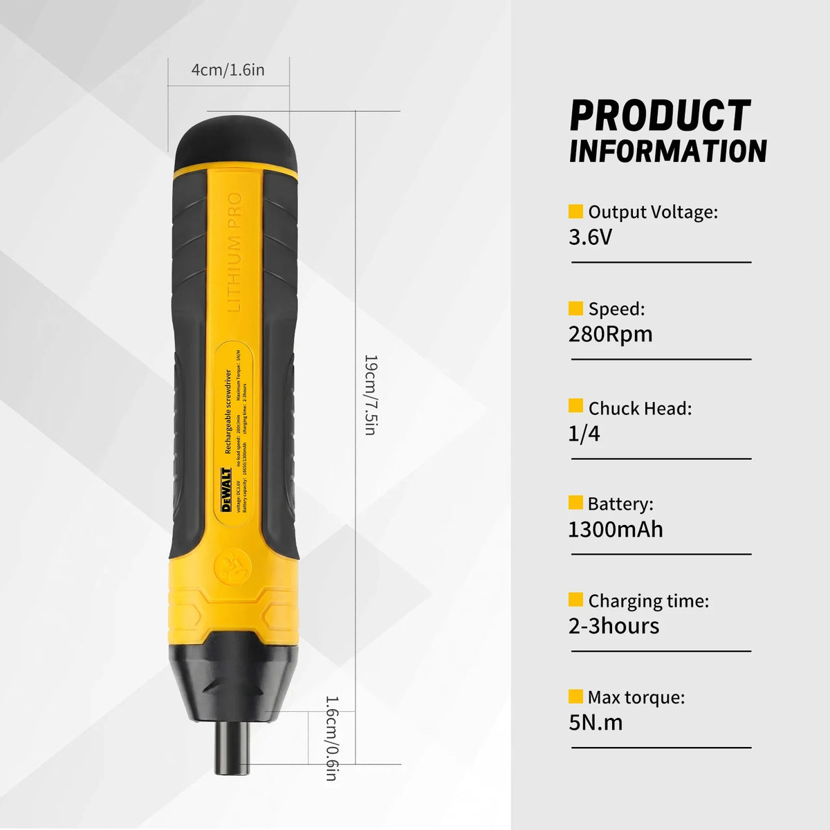 DEWALT Cordless Electric Screwdriver Rechargeable Adjustable Drill Multifunctional Disassembly HT422
