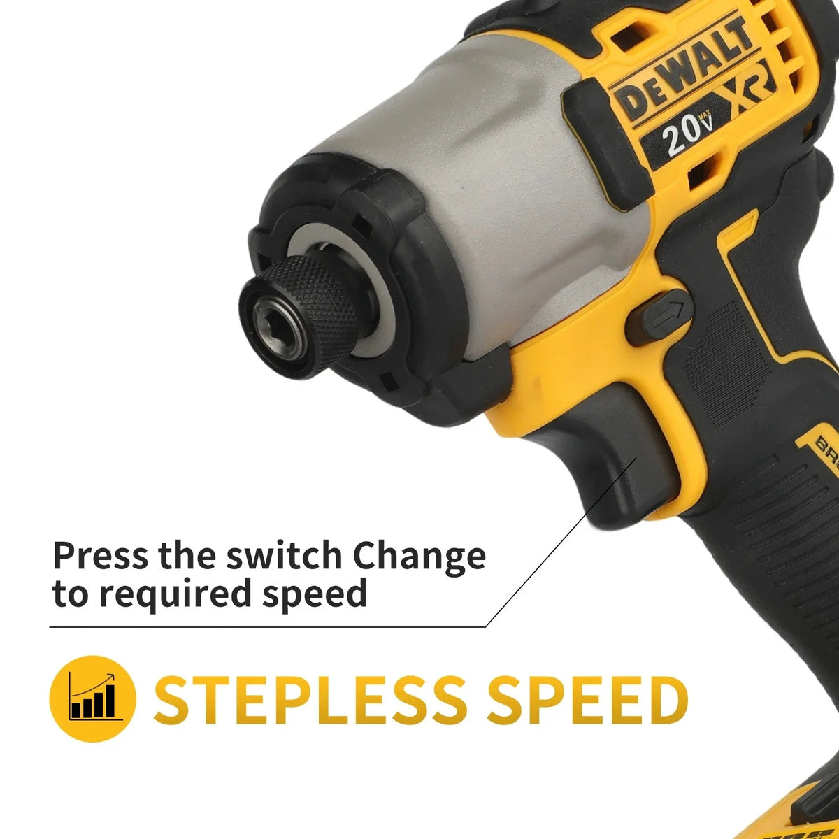 DEWALT Impact Electric Driver 20V Brushless Cordless screwdrivers 205N.m High Torque Power Tools Adjustable Speed DCF845