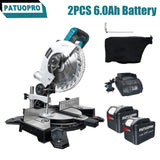 PATUOPRO 8 Inch Brushless Miter Saw Single Bevel 45° Compact Electric Saw Wood Aluminum Cutter Power Tool For Makita 18V Battery