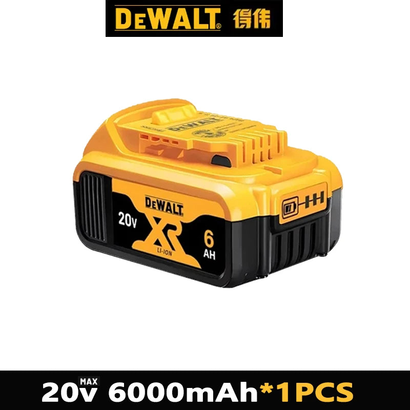 100% Original 20V 6.0Ah MAX Battery Power Tool Replacement For DeWalt DCB184 DCB181 DCB182 DCB200 20V 5A 6A 18Volt 20v Battery.