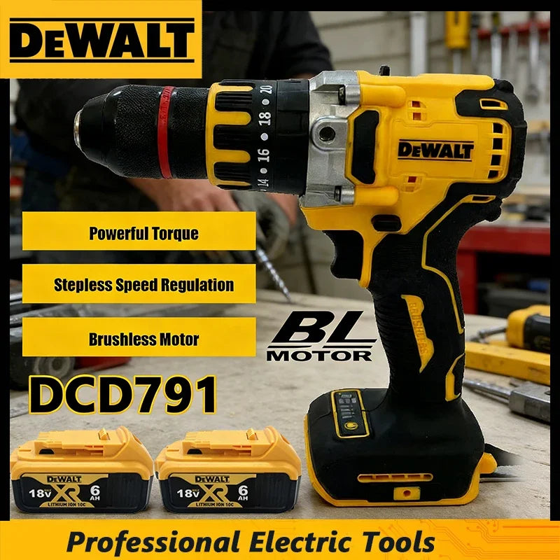 DEWALT DCD791 Compact Cordless Drill Brushless Motor Drill Screwdriver Multi Functional Drive Home Rechargeable Electric Tool