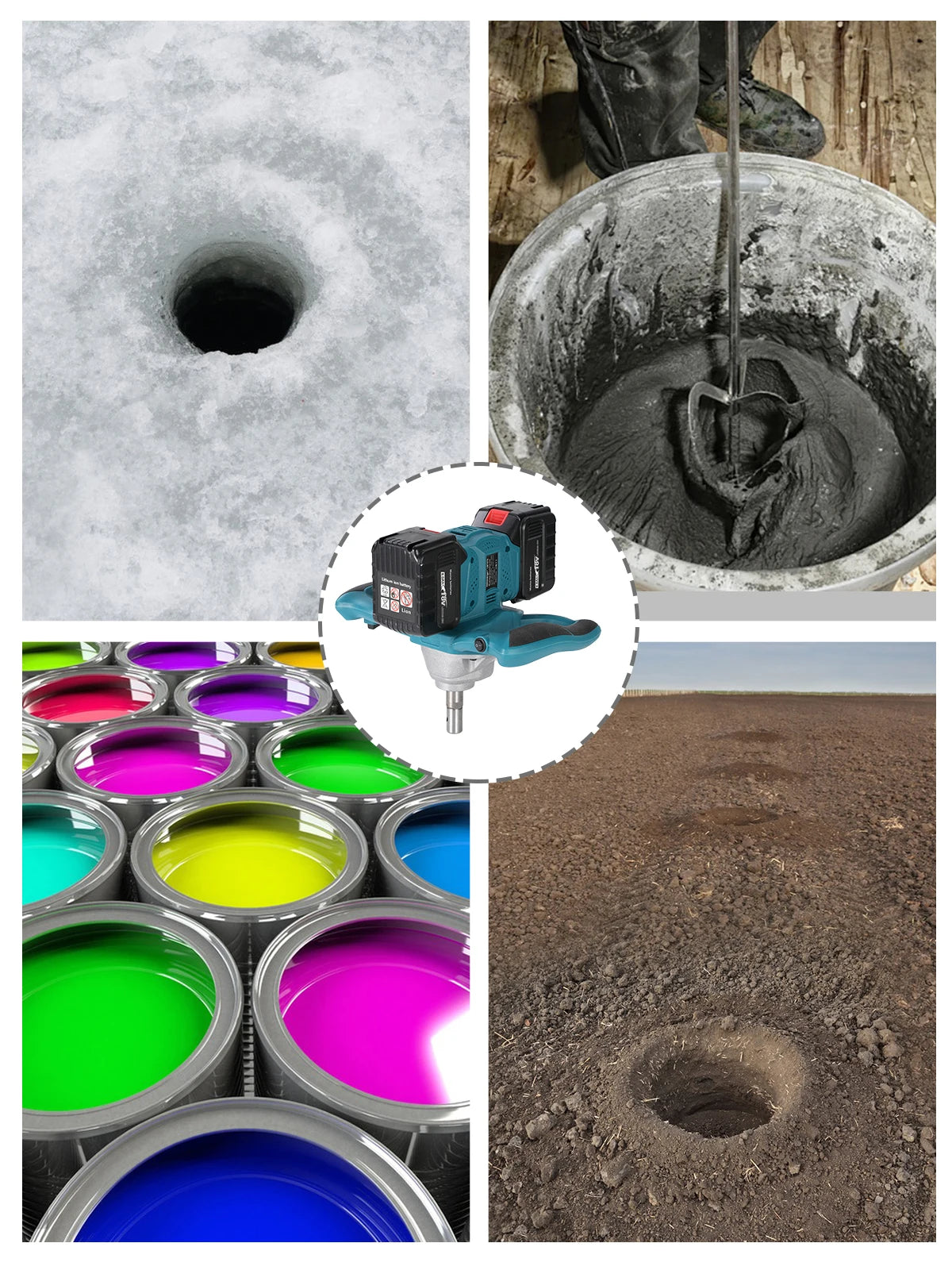 Heimerdinger Electric Ground Drilling And Digging Machine Hole Drilling Orchard Agricultural Planting Drilling, No battery