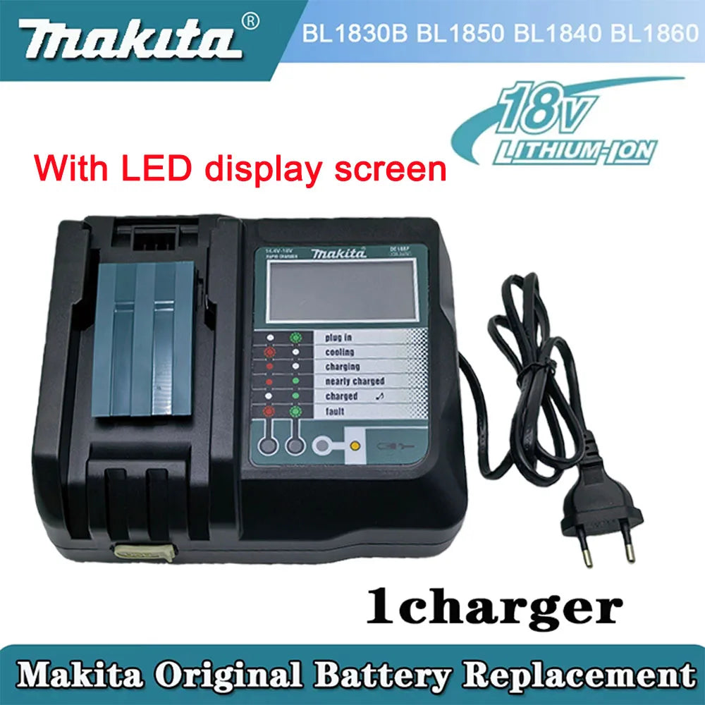 Li-ion Battery Original Makita 18V 6Ah/5Ah BL1860B BL1850B BL1850 BL1840 BL1860 BL1815 Replacement Lithium Battery