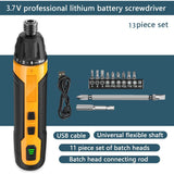 2000mAh 3.7V Cordless Screwdriver 6-Speed Torque Screwdriver, Portable Electric Screwdriver, Hand Tools, Torque Screwdriver Set