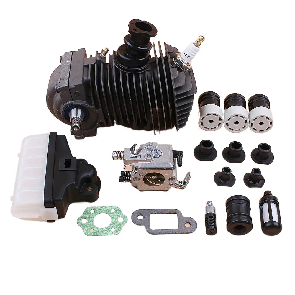 42.5MM Engine Motor Assembly Cylinder Piston Carburetor AV Buffer Set For Stihl MS250 MS230 025 023 MS 250 230 Chainsaw Spares
