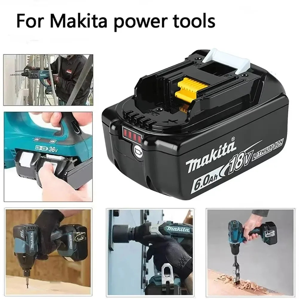 NEW Original Makita 18v 6Ah for Makita 18V Battery BL1830B BL1850B BL1850 BL1840 BL1860 BL1815 Replacement Lithium Battery