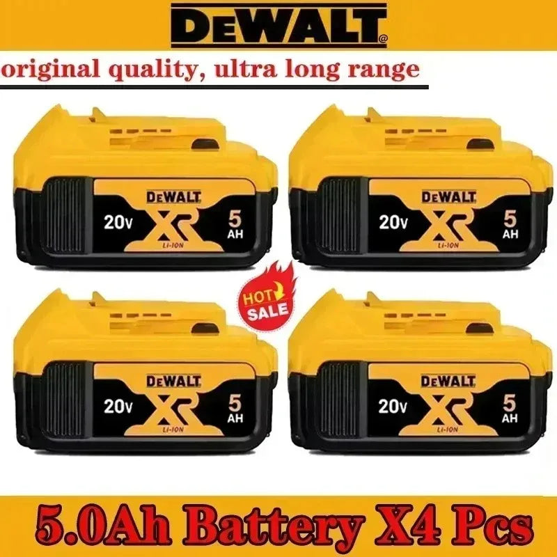 Original DeWalt 20V MAX 5Ah Battery and Charger Kit, DCB205 For Dewalt 20V Cordless Drill Impact Driver Work Light Battery