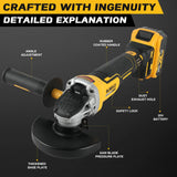 DEWALT DCG406 20V MAX Cordless Brushless 125mm Angle Grinder,Bare Tool Only - Efficient Cutting, Grinding & Polishing Machine