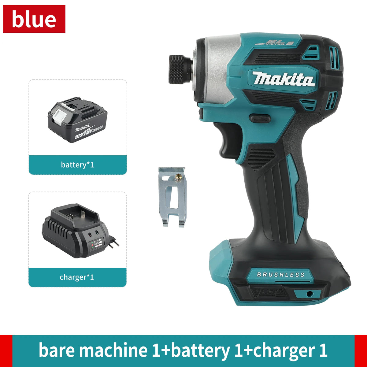 Makita Lithium Screwdriver New Dtd173 Impact Screwdriver Set Household Electric Screwdriver Electric Hand Drill(with battery)
