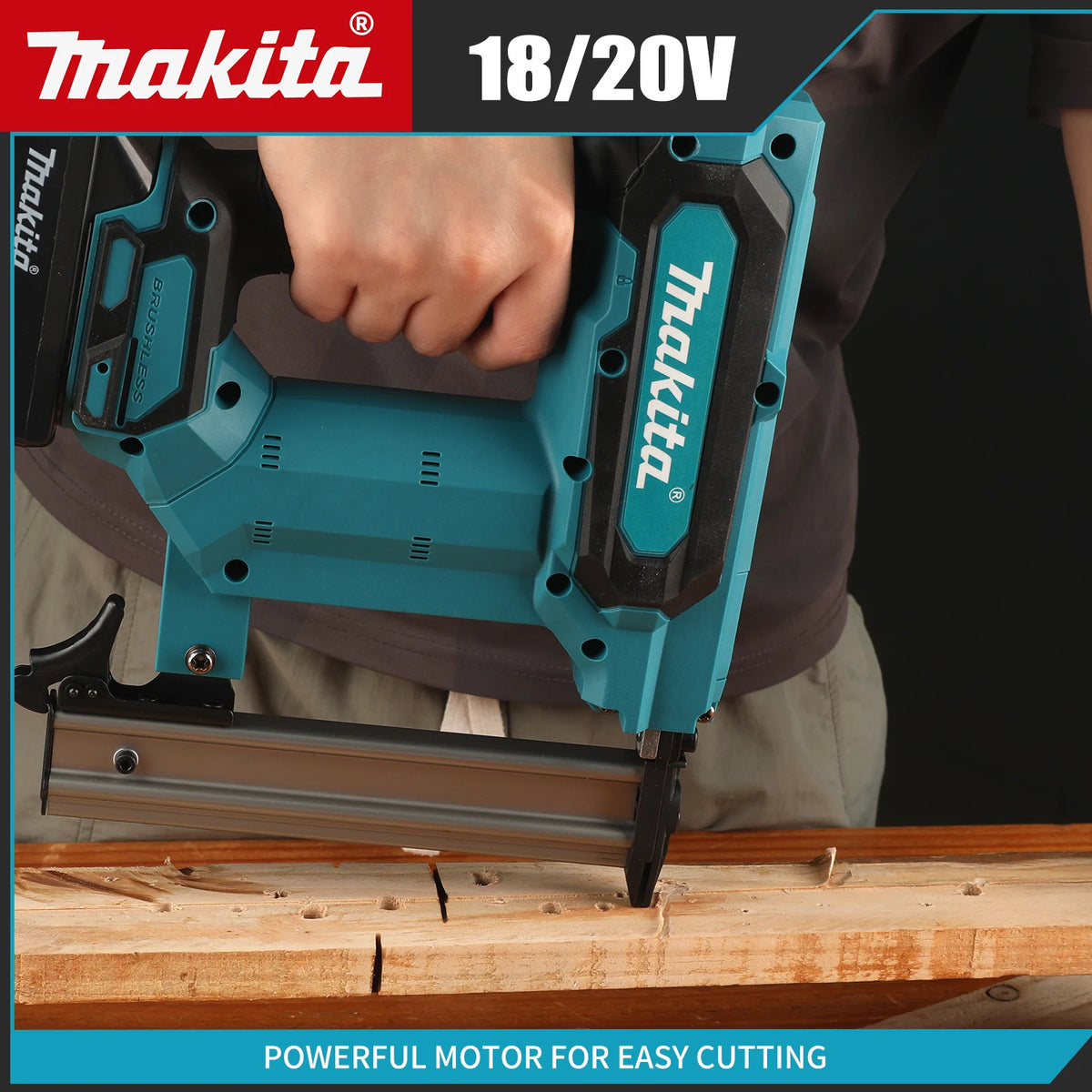 Makita 18V F30 Straight Nails Staple Gun,Cordless Electric Impact Nail Gun Woodworking Construction Tools