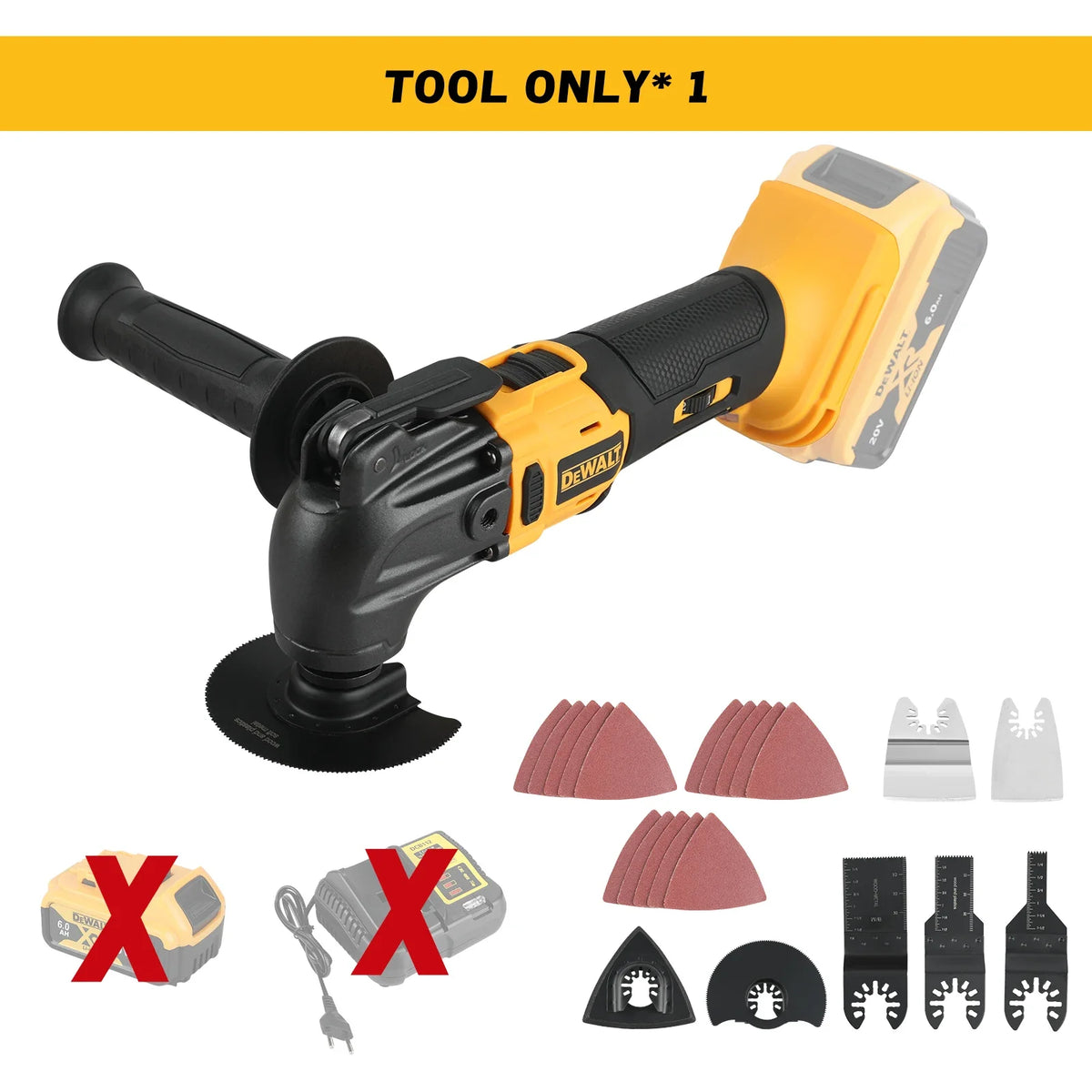 Dewalt DCS375 New Quick Release Brushless Oscillating Tool Multi Functional Tool Electric Trimmer for Dewalt 20V Battery.