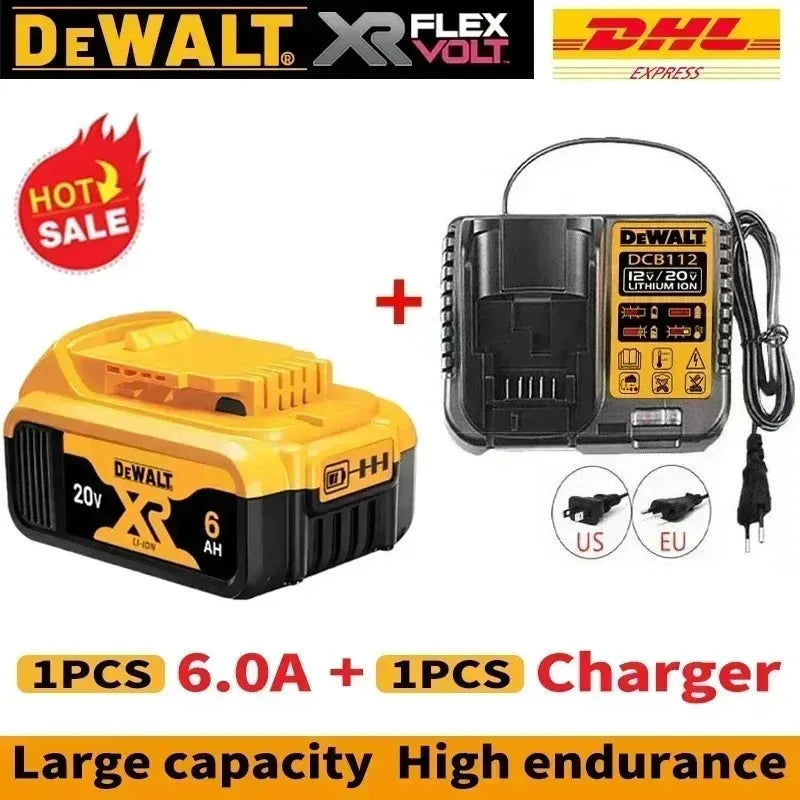 100% Original DeWALT Battery 20V/60V 6Ah 9Ah MAX FlexVolt for DCB606 DCB205 DCB206 DCB209 DCB182 Power Tool with Battery