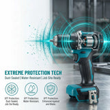 Makita DDF487 18V Brushless Cordless Drill Driver Chuck 0-1700 RPM For Furniture Assembly And Installing Bookshelf Brackets