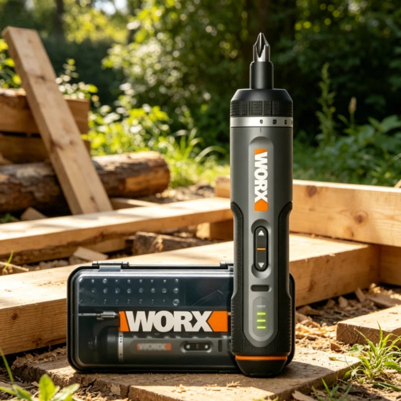 Worx 4V Electrical Screwdriver Set WX242 Smart Cordless Electric Screwdrivers Rechargeable Handle 30 Bit Set Tool Multi-Function