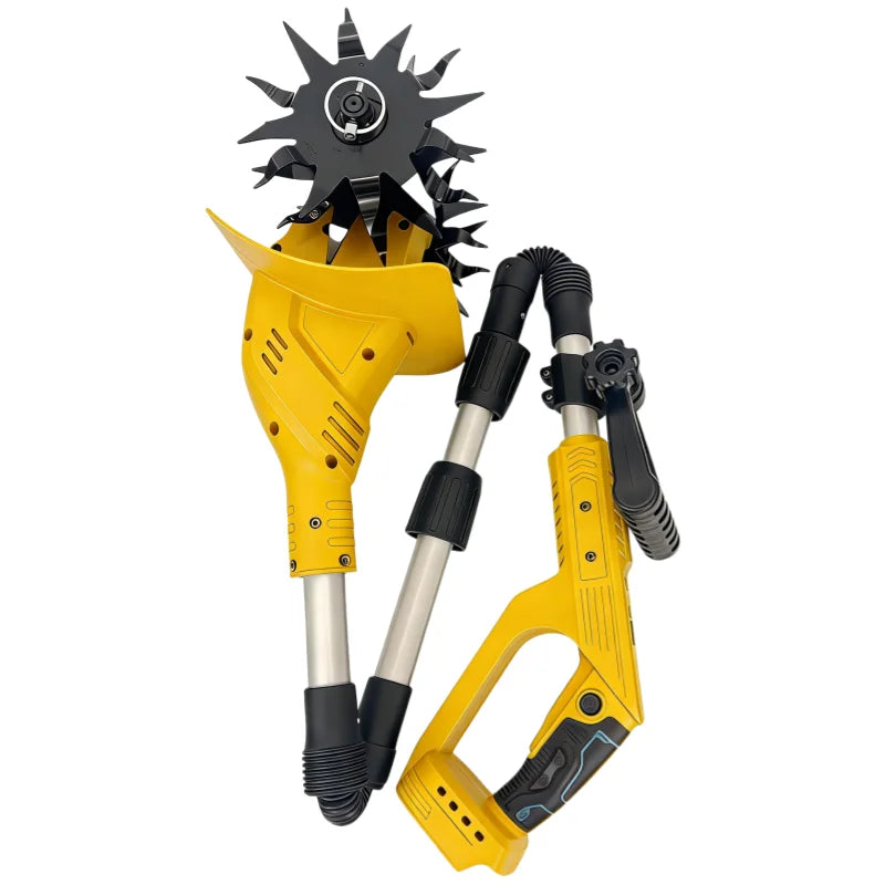 330RPM Brushless Cordless Tiller Cultivator Garden Lawn Soil Cultivation Gardening Tool Compatible with Dewalt 20V Battery