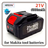 Makita 21V 6.0Ah 18650 lithium-ion battery, high current, high discharge, suitable for electric water gun screwdrivers/drills
