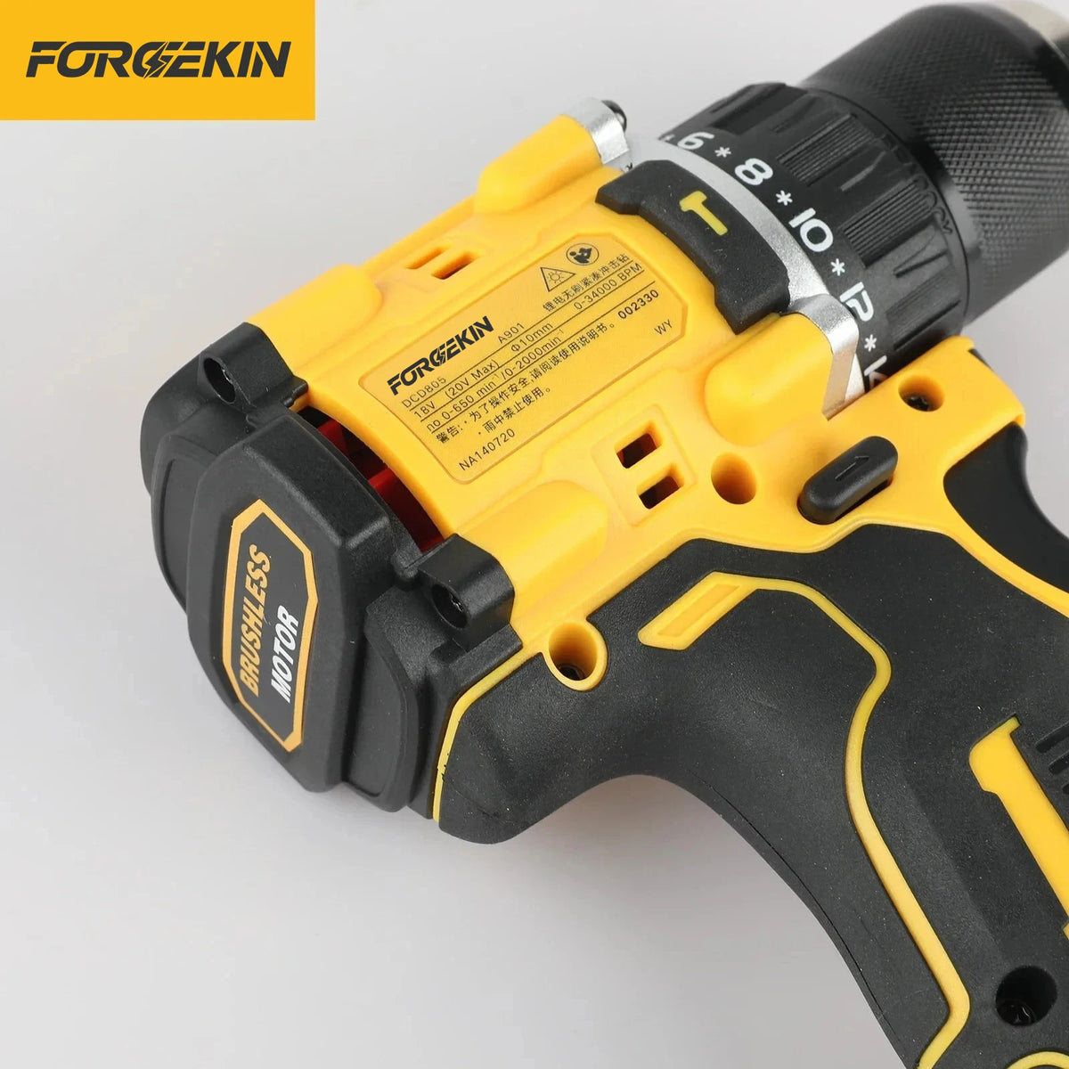 FORGEKIN DCD805 Brushless Impact Drill Cordless Screwdriver Multi-Function Hand Drill Power Tool For DeWALT 18V Battery pin