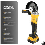 DEWALT DCG405 125mm Flat Head Angle Grinder, 18V Lithium Battery Brushless Bare Machine Cutting Power Tool