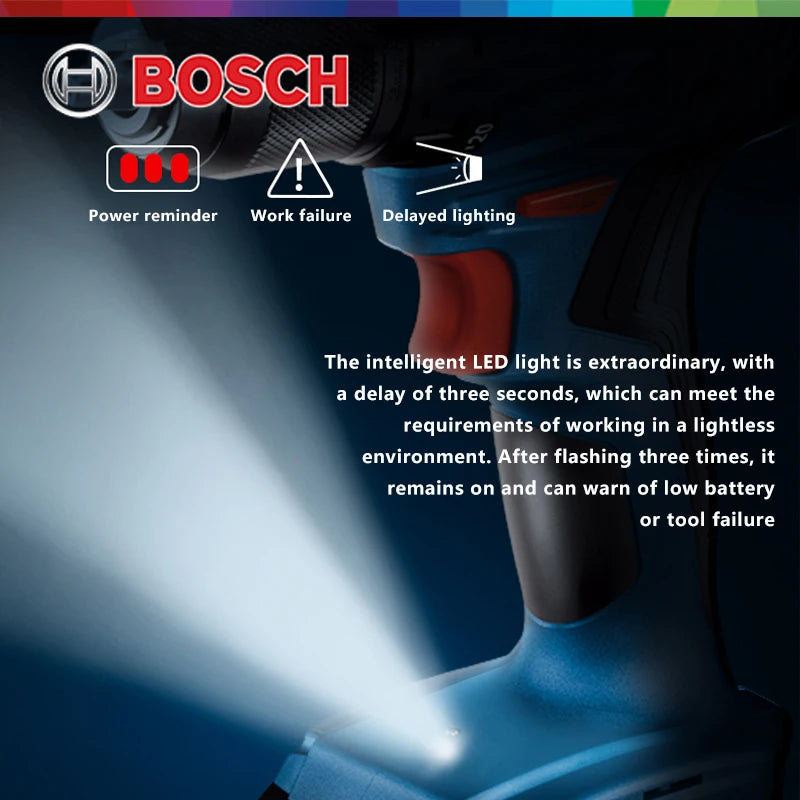 BOSCH GSB183 Li Brushless Electric Drill 18V Household Driver Impact Drill Cordless Screwdriver Original Power Tool