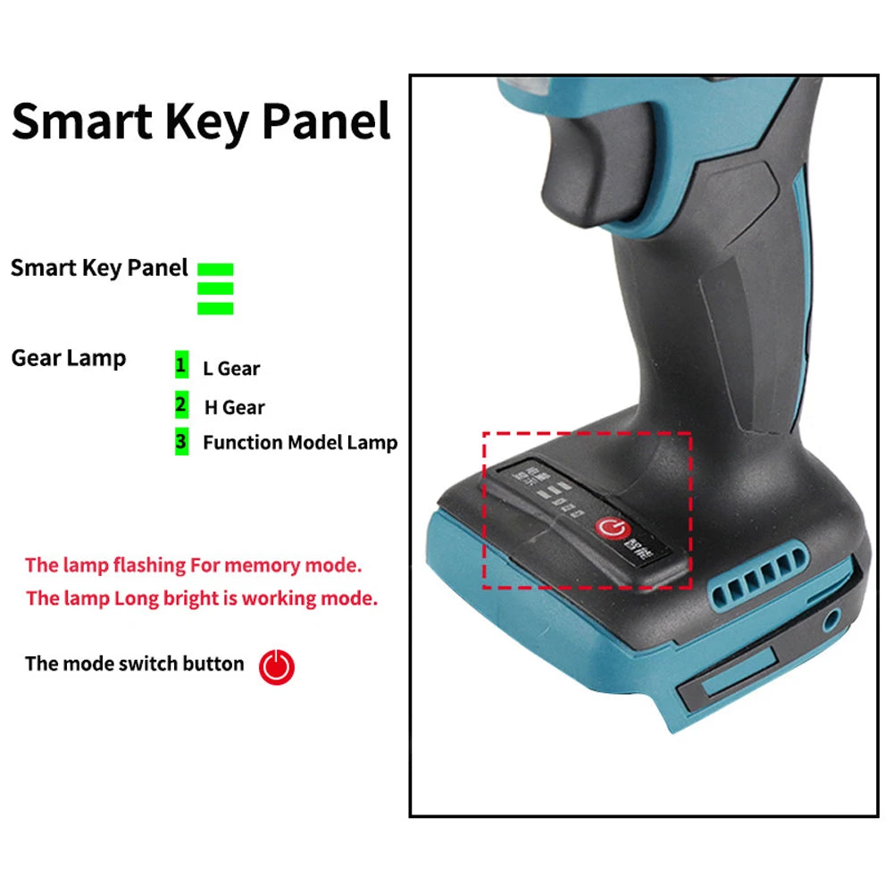 Electric Riveting Gun Brushless Rivet Nut Machine Kit with Riveter Heads Powerful Automatic Electric Riveter Set Riveting Tool