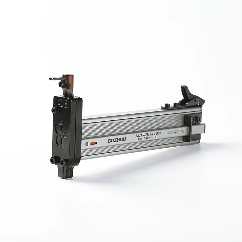 ST38 Manual Nail Gun Steel Cement Nail Shooter, Alloy Body for Wire Groove & Decoration Construction