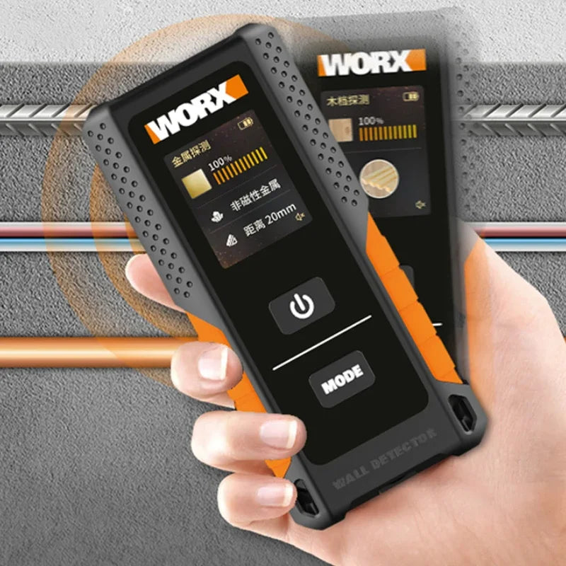 Worx Metal Stud Finder WX085 3 in 1 Multifunctional Wall Detector Metal Wood & Amp AC Wire Finding Digital Display USB Detector