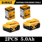 Dewalt 20V Battery 5AH 6AH 18V5.0AH Rechargeable Lithium Ion Battery, Dewalt DCB200 Power Tool Replacement Battery