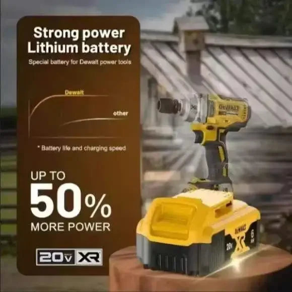 100% Genuine Dewalt 20V 6AH Battery, Rechargeable Lithium Ion Battery, Dewalt DCB200DCBL722/DCL050/DCF850Power Tool Replacement