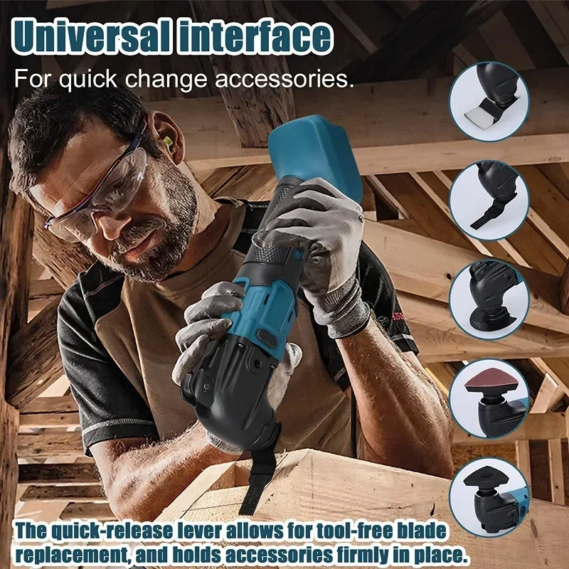 Makita DTM51 18V Cordless Multi-Tool | Variable Speed & Quick-Change System | Sanding, Cutting, Scraping | LXT Battery 18650