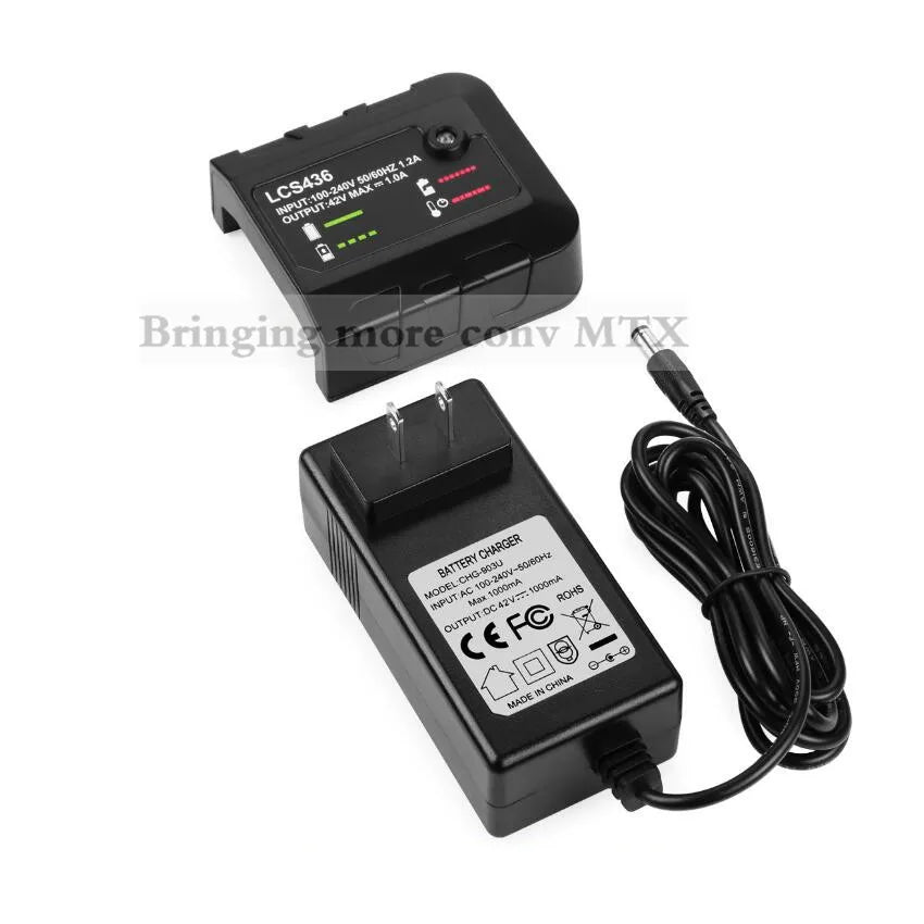 1A Li-ion Batteries Charger For Black&Decker 36V/40V LBXR36 LBXR2036 LBX2040 Cordless Power Tool LSW36 LST136 Battery Charging