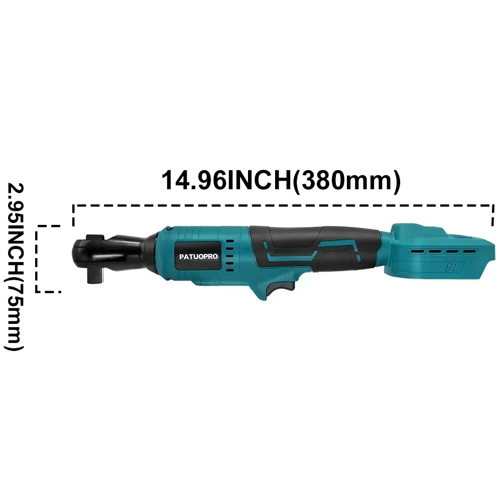 100N.m Brushless Electric Ratchet Wrench Cordless Wrench Removal Screw Nut Car Repair Tool For Makita 18V Battery(No Battery)