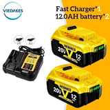 High Capacity 12.0Ah 20V Rechargeable Lithium Ion Battery for Dewalt 20V Battery Work DCB200 DCB201 DCB203 DCB205 DCB206 Tools