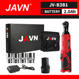 JAVN 12V Cordless Electric Wrench, 45NM 3/8'' Ratchet Wrench, Removal Screw Nut ,Car Repair Tools, Right Angle Wrench, Powe