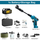 Gisam 250Bar Brushless Electric High Pressure Washer Gun 4Gear Power Home Car Washing Water Spray Gun for Makita 18V Battery Pin