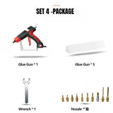 300W Hot Silicone Gun Red for 11mm Glue Sticks,AC Plug,High Power Industrial Hot Glue Gun Heat Temperature Electric Repair Tool