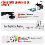 SucceBuy Professional Dual-Action Airbrush Kit 120W Electric Spray Gun Air Brush Painting Art Nail Tattoo Makeup Model Sprayer