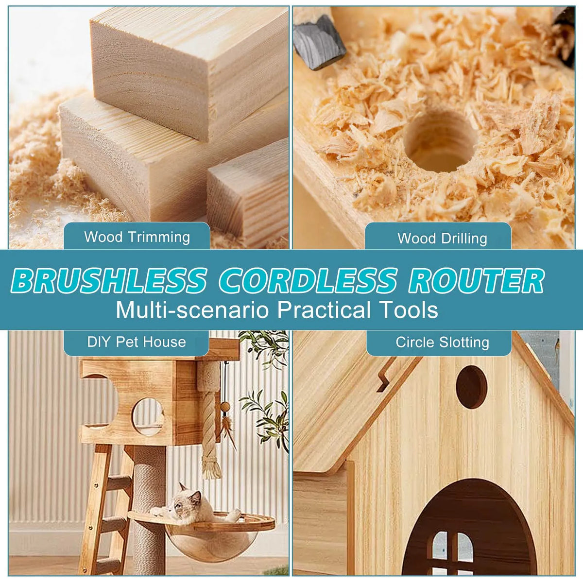 Brushless Cordless Edge Trimmer Machine For Makita 18V Battery Slotting Tool Milling Woodwork Engraving Machine Home DIY Tools