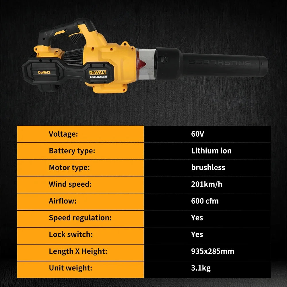 DEWALT DCMBL612 Lithium Brushless 60V High Load Garden Construction Site Hair Dryer Industrial Grade Wind Power