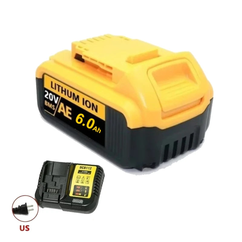 For DeWalt 18V/20V Lithium Ion Batteries 6000mAh 20V DCB203 Li-ion Battery Replacement DCB206 DCB205 DCB204 DCB200 Power Tools