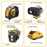 2026 DEWALT DW089LG 12 Lines Laser Level 360 Self-Leveling Laser Level Horizontal and Vertical 12V Battery Tool Cross Line