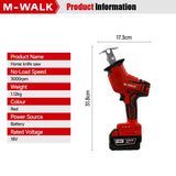 M-WALK Cordless Reciprocating Saw 18V Adjustable Speed Electric Saw Wood Metal Pipe Cutting Tools For Milwaukee 18V Battery Pins