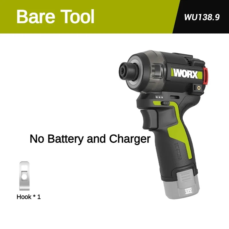 WORX WU138 0il Pressure Brushless Cordless impact drill 12V 50Nm 1300rpm 4000bpm Smart clutch professional Electric Dril