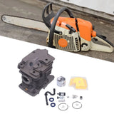 Grey Cylinder Piston Kit Metal Easy to Install Pressure Relief Valve Set Compact Chainsaw Piston Kit for Stihl MS270 MS280