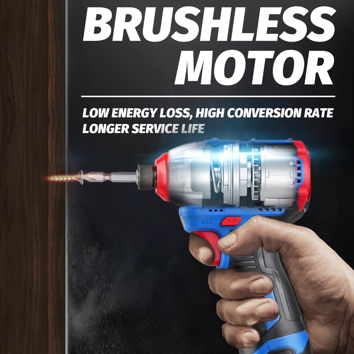 LYUWO 16V Electric Drill Screwdriver 160N.m impact Driver cordless drill Household Multifunction Hit Power Tools